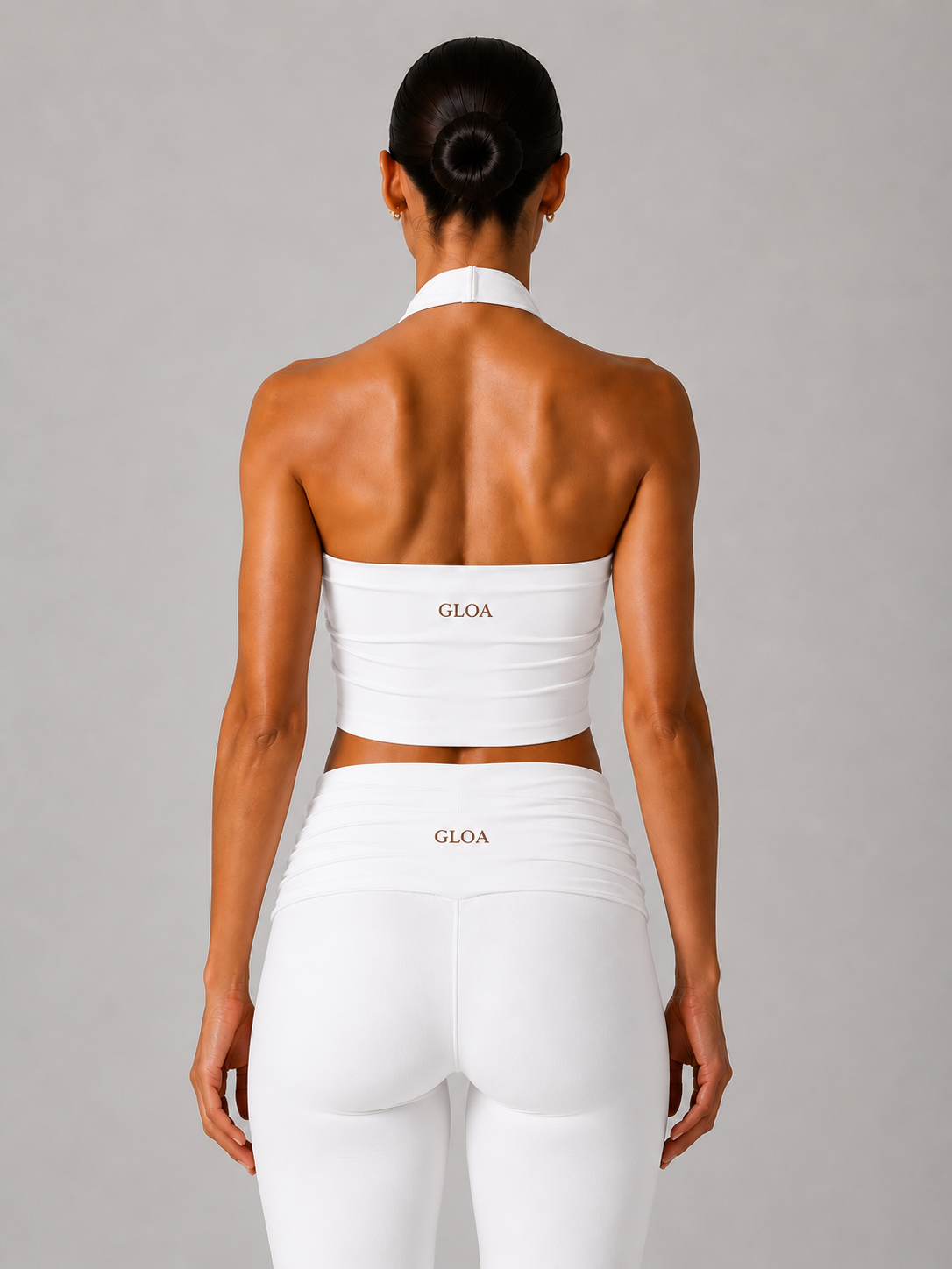 model wearing two piece set