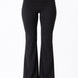 Black wide-leg pants worn by a person on a white background