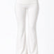 White wide-leg pants worn by a person on a white background